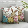 thumbnail image 3 of Qinduosi Easter Pillow Covers of , Eggs Throw Pillow Covers Blue Buffalo Plaid Pillowcase Farmhouse Decorations Cushion Case for Home Outdoor Yard White, 3 of 5