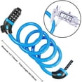 thumbnail image 4 of SHAR Bike Lock (Blue), Bike Lock 120cm x 12mm Long, Cable Lock for Bike Scooter Motorcycles Bike Gate with 5 Digit Smart Code and Stroller Bike, Bike Lock Anti-Theft, 4 of 5