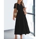 thumbnail image 2 of Vestido casual BTFBM para mujer, verano 2025, cuello en V, maxi con bolsillos, 2 of 9
