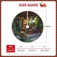 thumbnail image 2 of Rateoe Charming Garden Patio Pattern Christmas Tree Skirt with Ties, Christmas Tree Decorations, Farmhouse Christmas Decor Xmas Holiday Decorations-30", 2 of 6