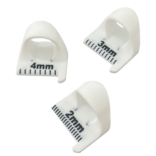 Herramienta Medición Aguja Coser 3 PCS Ayuda Costura Anillos Plantilla Doméstica para La Artesanía Bricolaje (diente Único) Blanco