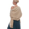 thumbnail image 3 of Bufanda RIIQIICHY, de invierno, color beige, pashmina, chales para mujer, 3 of 7