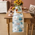 thumbnail image 2 of Teal Blue Coastal Table Runner 48 Inches, Summer Beach Starfish Shell Coral Nautical Bed Runner Dresser Scarves Tabletop for Indoor Outdoor Parties/Ceremony/Banquet, 13" x 48", 2 of 8