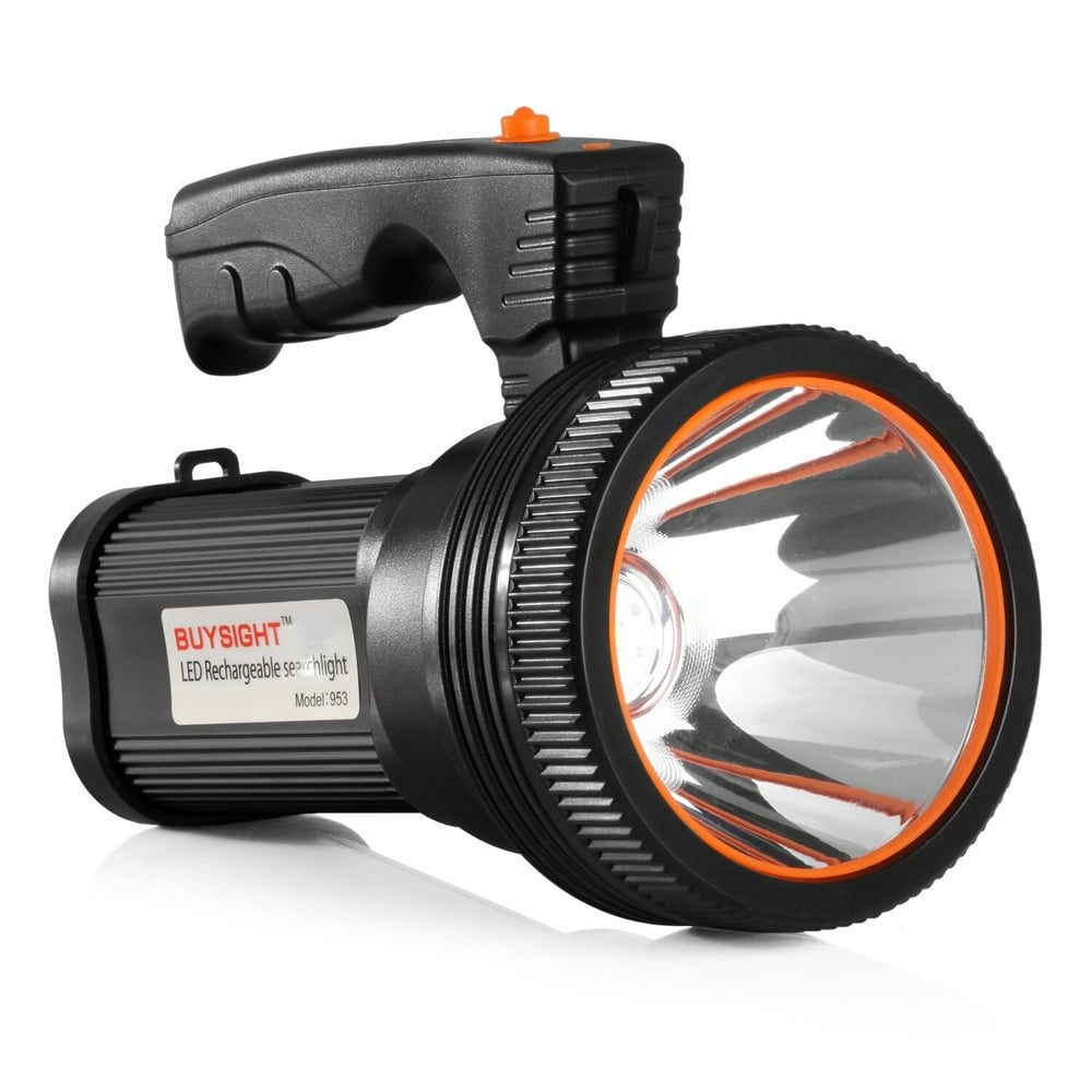 BUYSIGHT Bright Rechargeable Searchlight handheld LED Flashlight