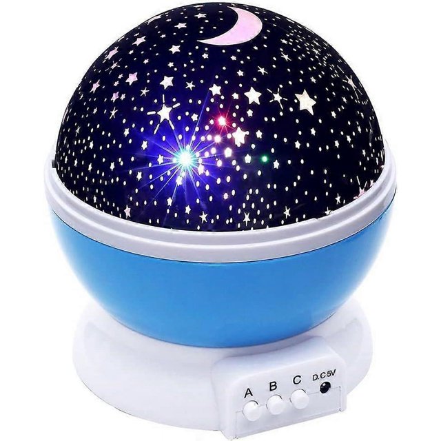 Proyector de noche estrellada, rotación de 360 grados, 4 bombillas LED, 6 luces que cambian de color