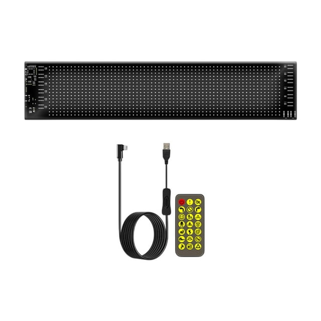 Panel de del coche Señal,Letrero LED para coche,para fiestas,bodas,5 V,2 A,control por aplicación,Panel de LED DIY con animaciones y texto prefabricados,Pantalla LED flexible