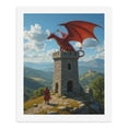 thumbnail image 5 of Paint By Numbers Kit for Adults Beginner - DIY Red Dragon On Tower Fantasy Landscape Canvas Painting Kits for Adults, Frameless Paint By Number for Adults for Home Wall Decor 16x20 Inch, 5 of 7