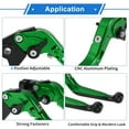 thumbnail image 4 of Palancas de freno y embrague cortas largas para Yamaha YZF R1 02-03, palanca de freno ajustable en 6 posiciones, aleación de aluminio, mango verde con extremo negro, 4 of 6
