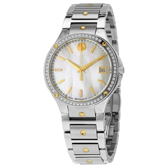 Movado S.E. Diamond Women's Two Tone Swiss Quartz Watch 0607517