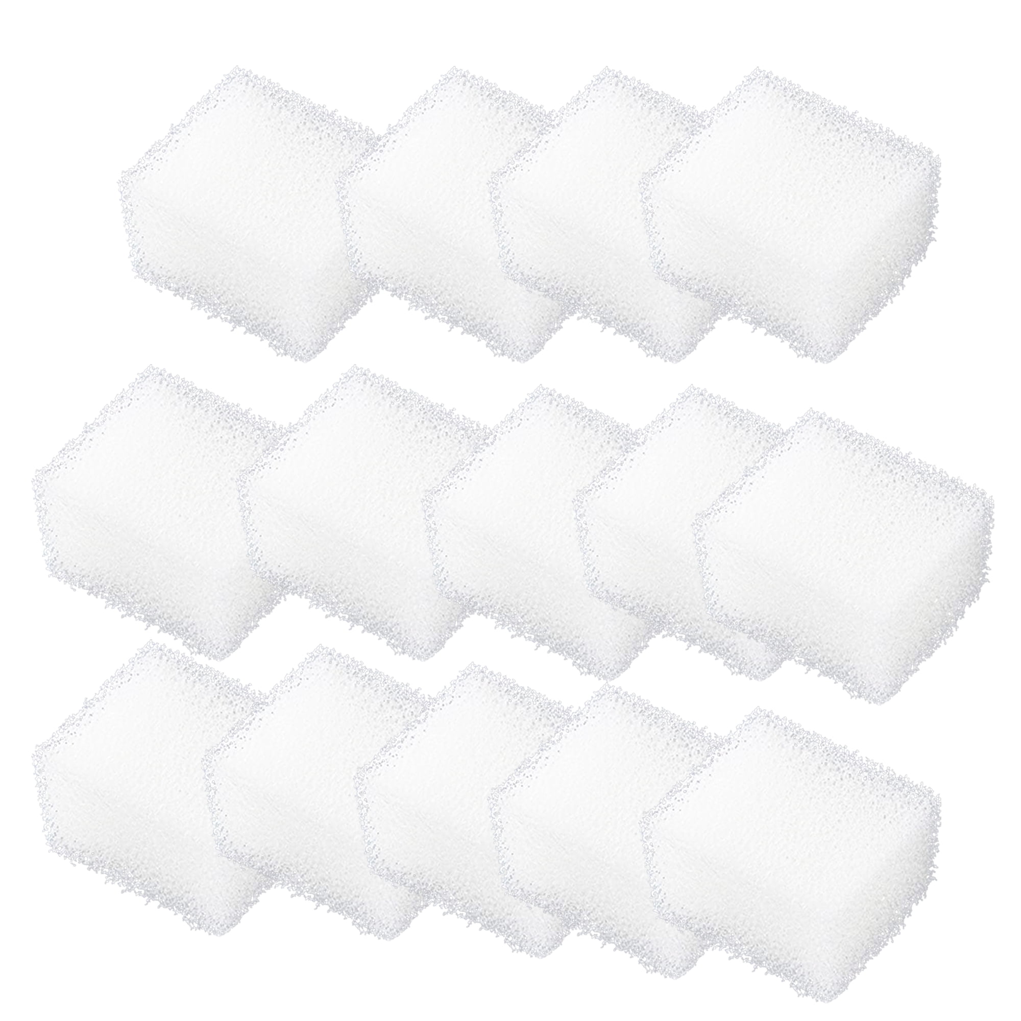 Qzbhct 20 Pcs Aquarium Bio Sponge White Foam Filter Pads Compatible with Aqua Clear 20 Filtration Systems
