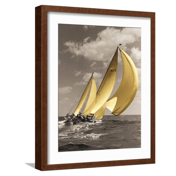 Art.com Lutine 1951 Art Print by Mystic Seaport, Brown Frame Wall Art, 17" x 21"