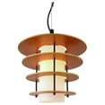 thumbnail image 3 of Woodbridge Lighting Ramsay Pendant Lighting in Bronze/Wood Layers, 3 of 3