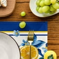 thumbnail image 2 of Sm:)e Lemon Summer Placemats Set of 4,Summer Holiday Tasty Fruit Healthy Fruit Vintage Watercolor Rustic Botanic Table Cover,12 x 18 Inch, 2 of 7