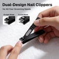 thumbnail image 7 of Behome Nail Clippers Set, Ultra Sharp Stainless Steel Fingernail & Toenails Clipper and Nail File with Tin Case, Black, 7 of 7