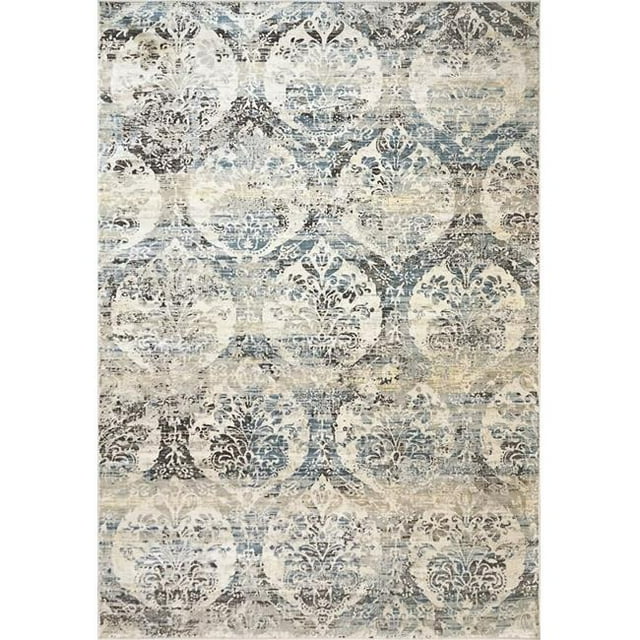 Dynamic Rugs ON286874915 2 ft. 2 in. x 7 ft. 7 in. Onyx 6874 Rectangle Transitional Area Rug - 915 Grey & Blue