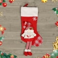 thumbnail image 5 of Horivan Large 18 Inch Christmas Stocking for Fireplace, Extra Long Knitted Holiday Stocking with Santa Snowman Reindeer Design, Festive Xmas Decor for Mantle Party Gifts Candy Bag, 5 of 8