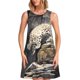 thumbnail image 1 of Fotbe Graceful Snow Leopard Vestido de Verano sin Mangas para Mujer – Vestido Midi Línea A, Estilo Camiseta Floral, Vestido Playero Casual y Fluido, 1 of 7