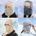 thumbnail image 6 of 2026 New 4 in 1 Hat with Mask Goggles，Winter Windproof Full Cover Balaclava with Glasses Hat, Winter Plush Lined Full Hood Ski Cap, 6 of 7