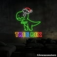 thumbnail image 4 of Glowneon Tree Rex Dinosaur Christmas Neon Sign, Dinosaur Santa Hat Led Sign, Dinosaur Lover Gift, 4 of 5