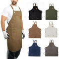 thumbnail image 3 of HPDL Heavy Duty Canvas Woodworking Shop Work Aprons Men w Pockets Women, 3 of 7