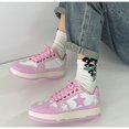 thumbnail image 2 of Women's Star Canvas Sneakers, Colorblock Lace-Up Casual Low-Top Shoes, 2 of 4