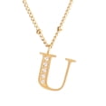 thumbnail image 2 of Juego Joyería Mujer, Collar Aretes Inicial Letras LuckyLy, Acero Inoxidable Baño de Oro 18k dorado UNITALLA, 2 of 6
