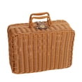 thumbnail image 1 of Caja de Picnic Tejida Caja de Almacenamiento Tejida Retro Inodora de Ratán de Plástico con Mango en Forma de Anillo para Exteriores Color Madera S YUNYI BRAND Deportes, 1 of 5