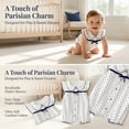 thumbnail image 5 of ZACPNCV Baby Girl Romper Short Sleeve Baby Bodysuit Pleated Romper Jumpsuit Infant Girl Clothes Blue 12-18 Months, 5 of 6