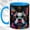 Blue, variant on Geometric Dog Face Coffee Mug, Colorful Pet Mug, Ceramic 11 oz