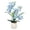 Blue, variant on Artificial Flowers with Vase Fake for Home Decor Indoor Bathroom Decoration Potted Office Table Top Centerpieces Arrangements,Size 4.1*4.1*15.8in Blue