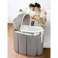 thumbnail image 5 of Badger Basket Wishes  Oval Baby Bassinet, Gray, 5 of 8