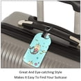 thumbnail image 3 of Square 2Pack PU Leather Cat Mermaid Blue Cruise Luggage Tag with Privacy Cover and Name ID Tag for Travel Handbags Backpacks Luggage Tags, 3 of 6