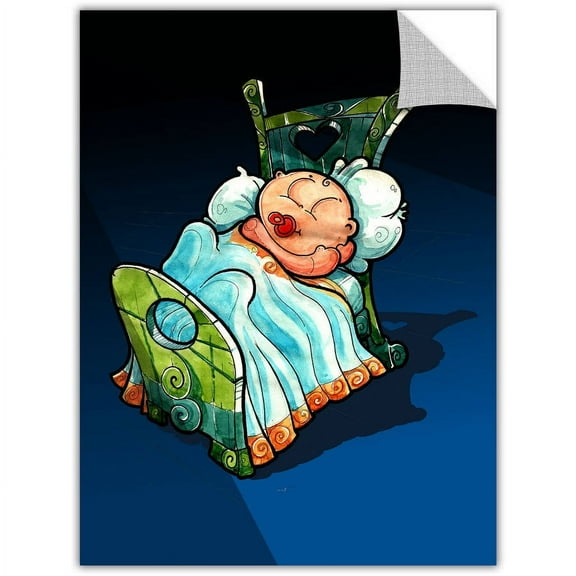 Luis Peres "Kids In Bed 2" Removable Wall Art Graphic