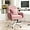 Pink, variant on XUEGW Cute Mid-Back Office Chair, 360° Swivel Adjustable Task Chair for Home Computer & Makeup Use