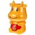 thumbnail image 3 of Ox Shape Piggy Bank Desktop Adornment Golden 16x8.5cm Saving Ornament 1Pcs, 3 of 4