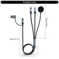 thumbnail image 5 of USB C Multiple Charger Cable 100W 5 in 1 Fast Charging Cord Braided Cable for SmartWatch Phone Pad, 5 of 11
