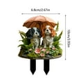 thumbnail image 2 of 2D Acrylic Outdoor Stake Weather Easy Installation Versatile Display Modern Design Cemetery Flowers for Vase Small Garden Sign Metal Retractable Banner Stand Holder Rabbit Cardigan for Girls Easter, 2 of 3