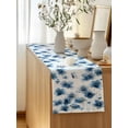 thumbnail image 5 of Table Runner 72 Inches Long for Kitchen Dining, Navy Blue Floral Dresser Scarf Farmhouse, Dining Table Decorations for Wedding/Parties, Spring Flowers Butterflies Watercolor 18 x 72 In, 5 of 8