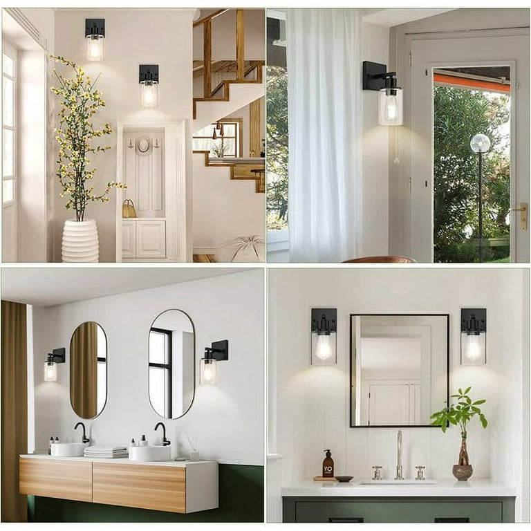 Black bathroom sale wall sconces