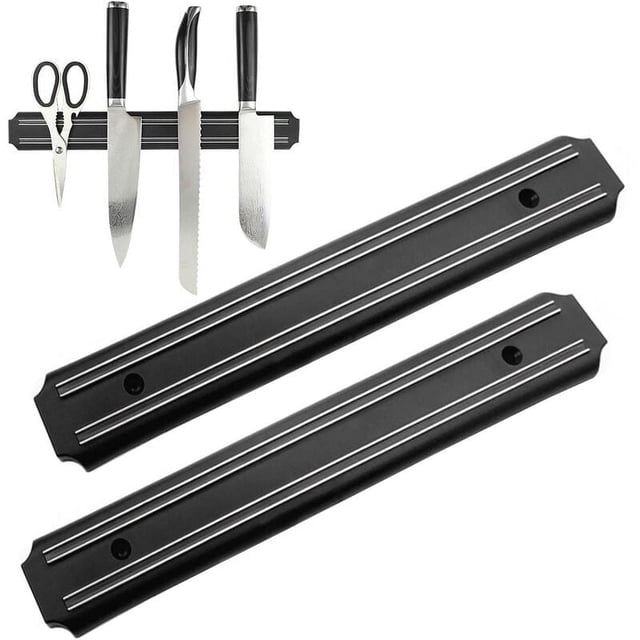 Porta cuchillos de cocina magnético 2 piezas 33 cm barra magnética cuchillos herramientas barra magnética porta cuchillos imán pared cuchillo porta cuchillos magnético barra magnética