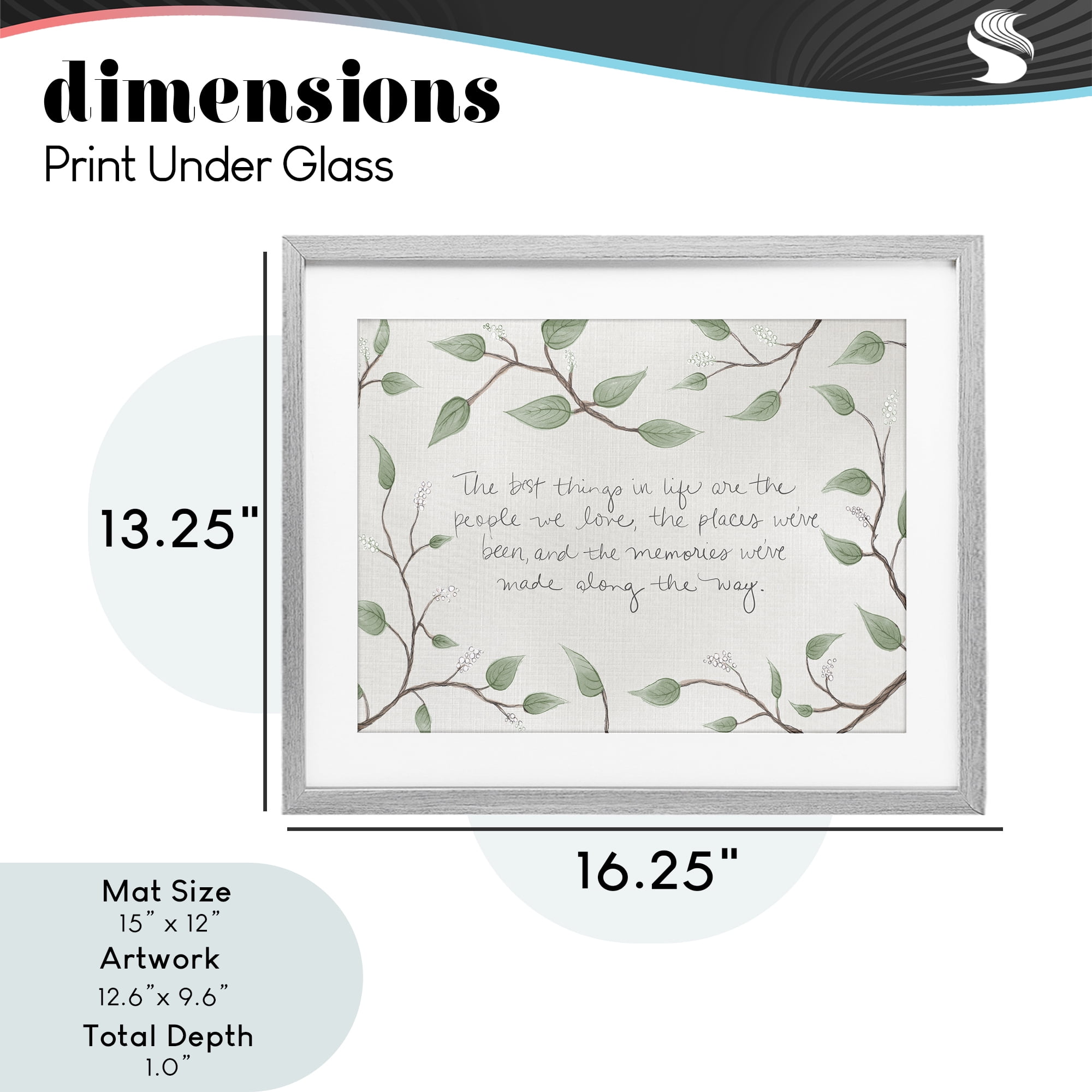 Stupell Industries The Best Things In Life Gray Framed Print Under Glass, design by SD Graphics Studio
