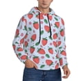thumbnail image 2 of Naloa Strawberries Men's Casual Hooded Collar Drawstring Hoodies Pullover Sweatshirts Casual Long Sleeve Shirts-Medium, 2 of 7