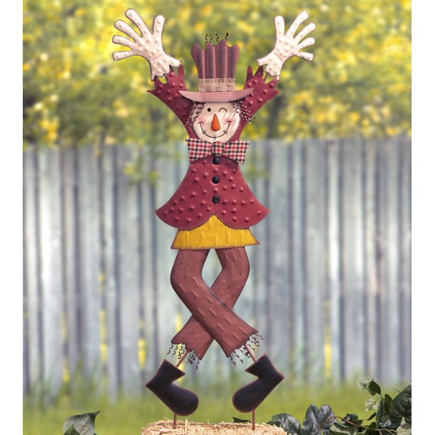 Winking Scarecrow Garden Stake Halloween Yard Decoration Walmart