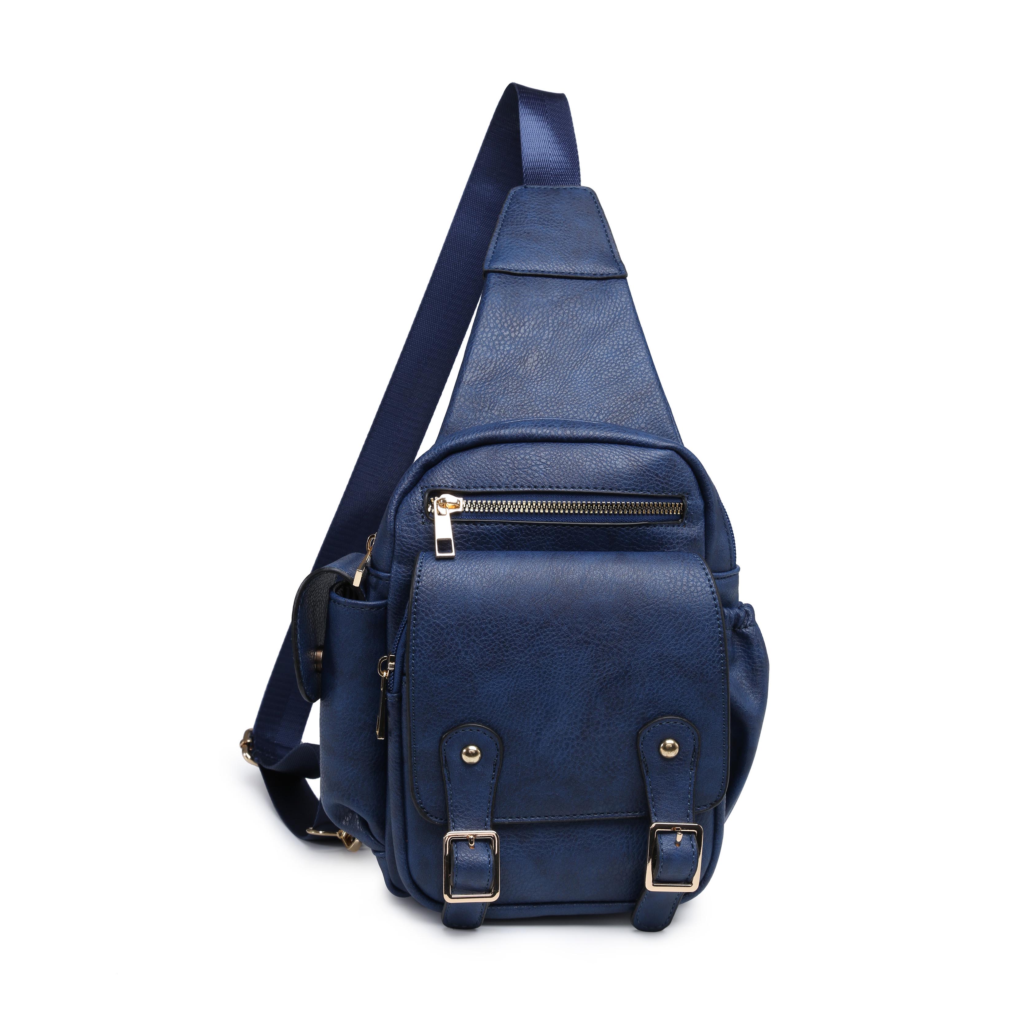 Tepilte Women Men Sling Bag Leather Chest Shoulder Backpack Purse Anti