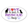 thumbnail image 1 of CafePress - Love &Amp; Rescue Sticker - Sticker (Oval), 1 of 1