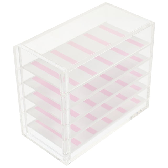 IDEANATEGRATE Caja Organizadora Transparente Para Accesorios Y Decoraciones De Manicura