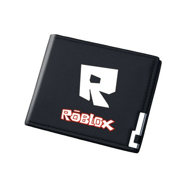 Roblox-cartera de piel sintética con estampado de mundo Virtual para hombre, billetera corta de piel sintética con diseño de Anime periférico, bolso de almacenamiento para cambio de tarjeta