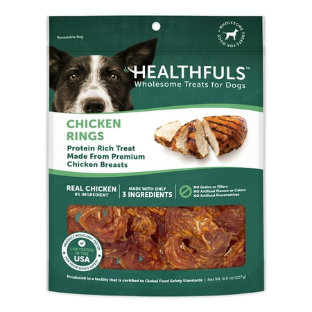 UPC: 0076158088122 | Healthfuls Chicken Rings 8 oz – Healthy Protein Rich Treats for Dogs – Dog Chews