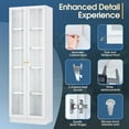 thumbnail image 6 of Modern Display Cabinet with Doors, Metal Curio Display Cabinet with Adjustable Shelves, 70.87" H Display Case, White Book Shelf with Storage for Home Office Living Room, 6 of 9