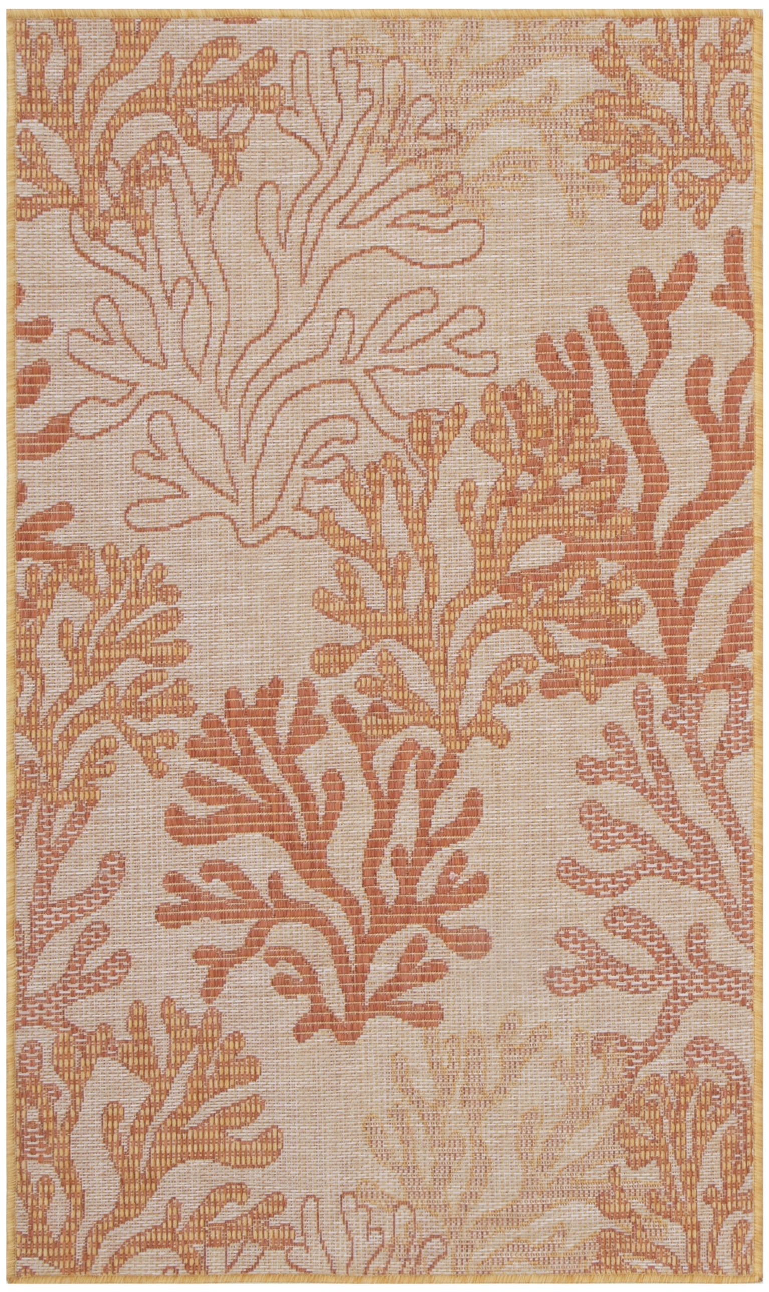 Nourison Garden Oasis Indoor/Outdoor Coral 3' x 5' Area Rug (3x5)